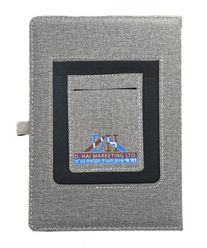 מחברת A5 ממותגת עם כיס