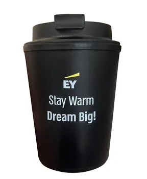 ספל תרמית עם מכסה ממותגת